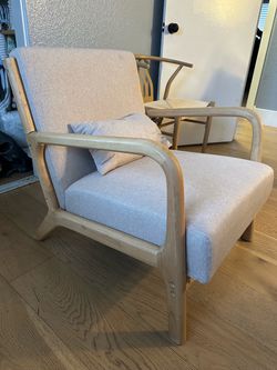 Modern Accent Chair with Wood Frame
