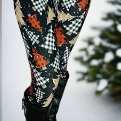NEW Womens Christmas Leggings Soft As Lularoe OS/TC/TC2 