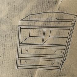 2-Drawer Changing Table Dresser