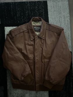 U.S. Army Air Force Type A-2 Flyer Leather Jacket Vintage, Size XXL REPRO INDIA