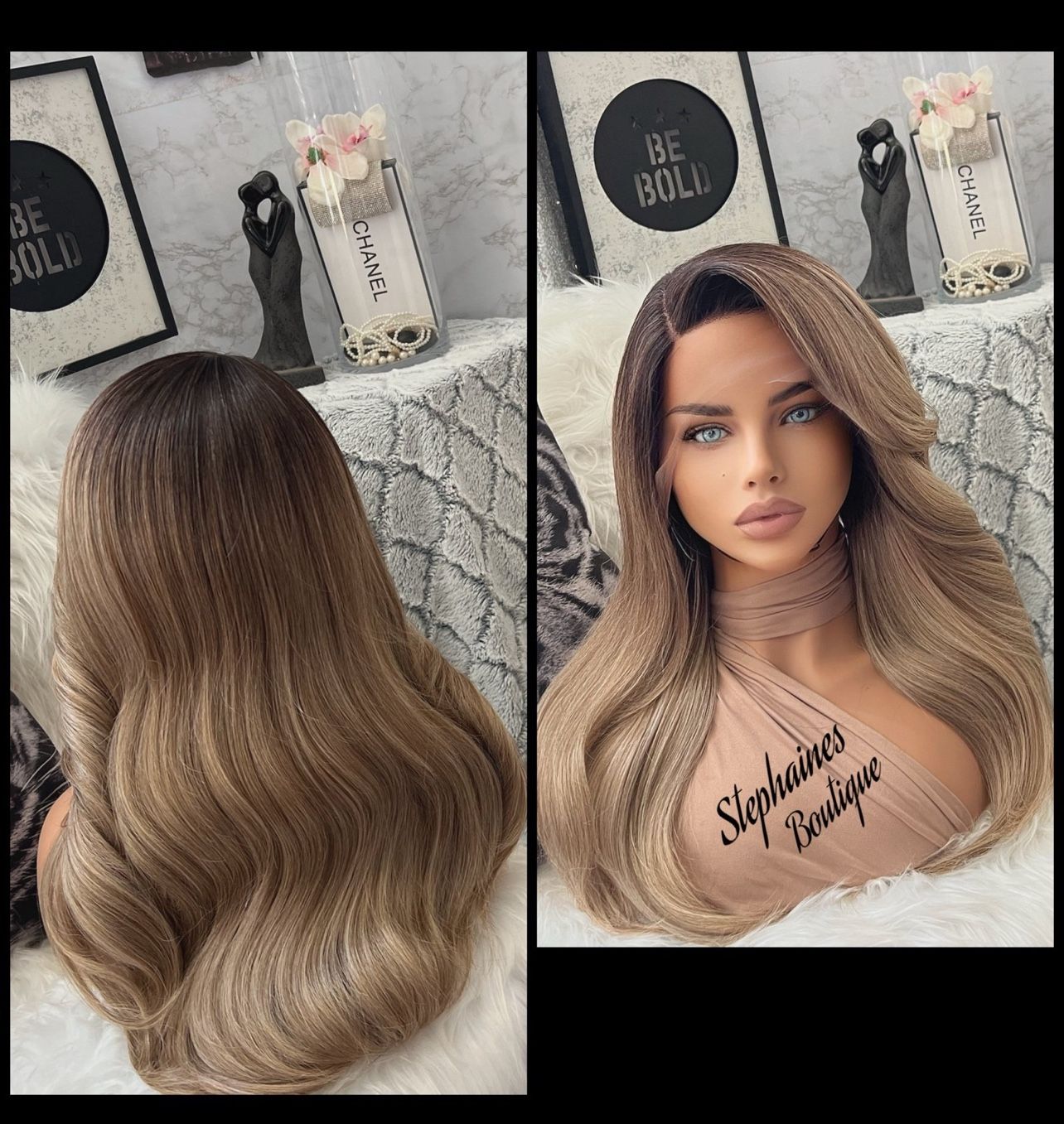 Human Hair Blended Lace Front Wig