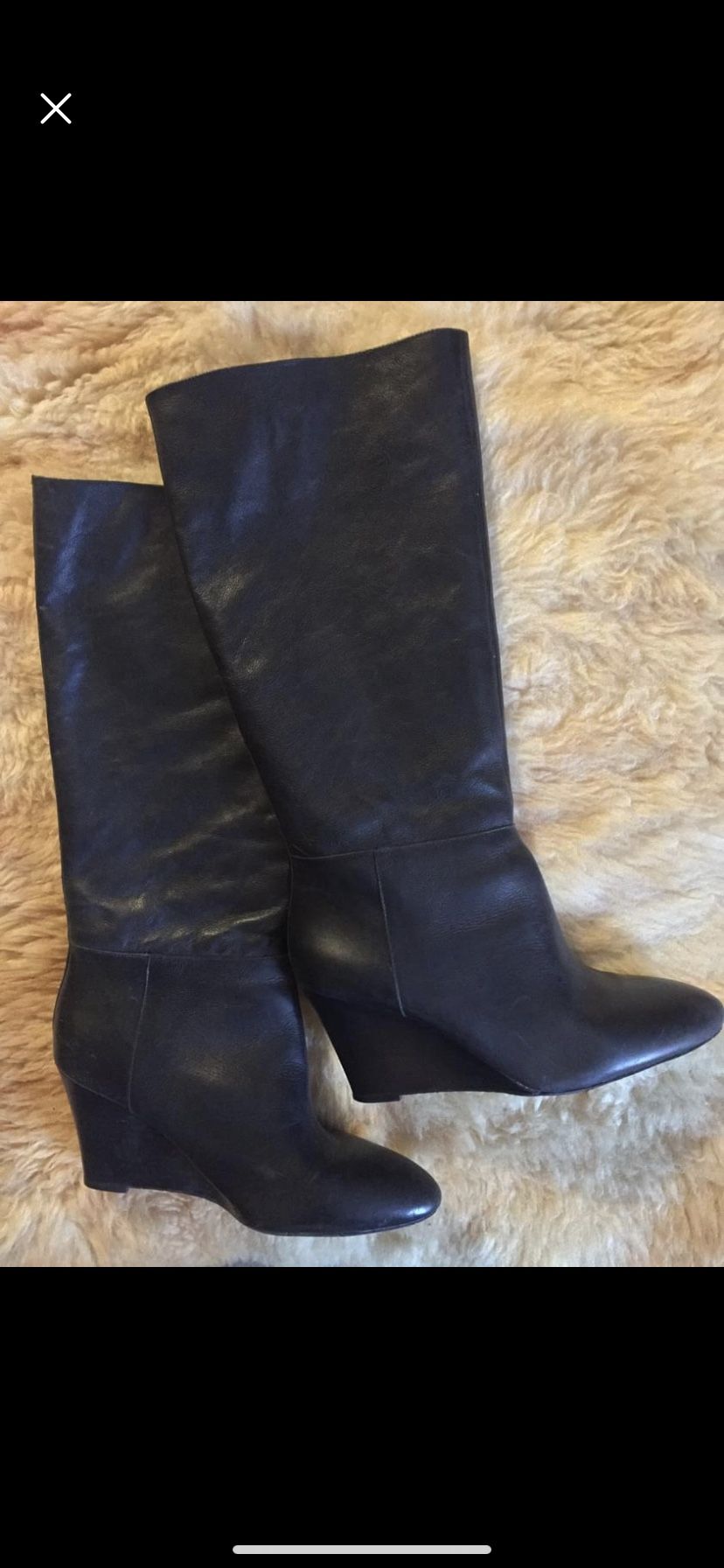 NIB Banana Republic Black Leather Boots 9M