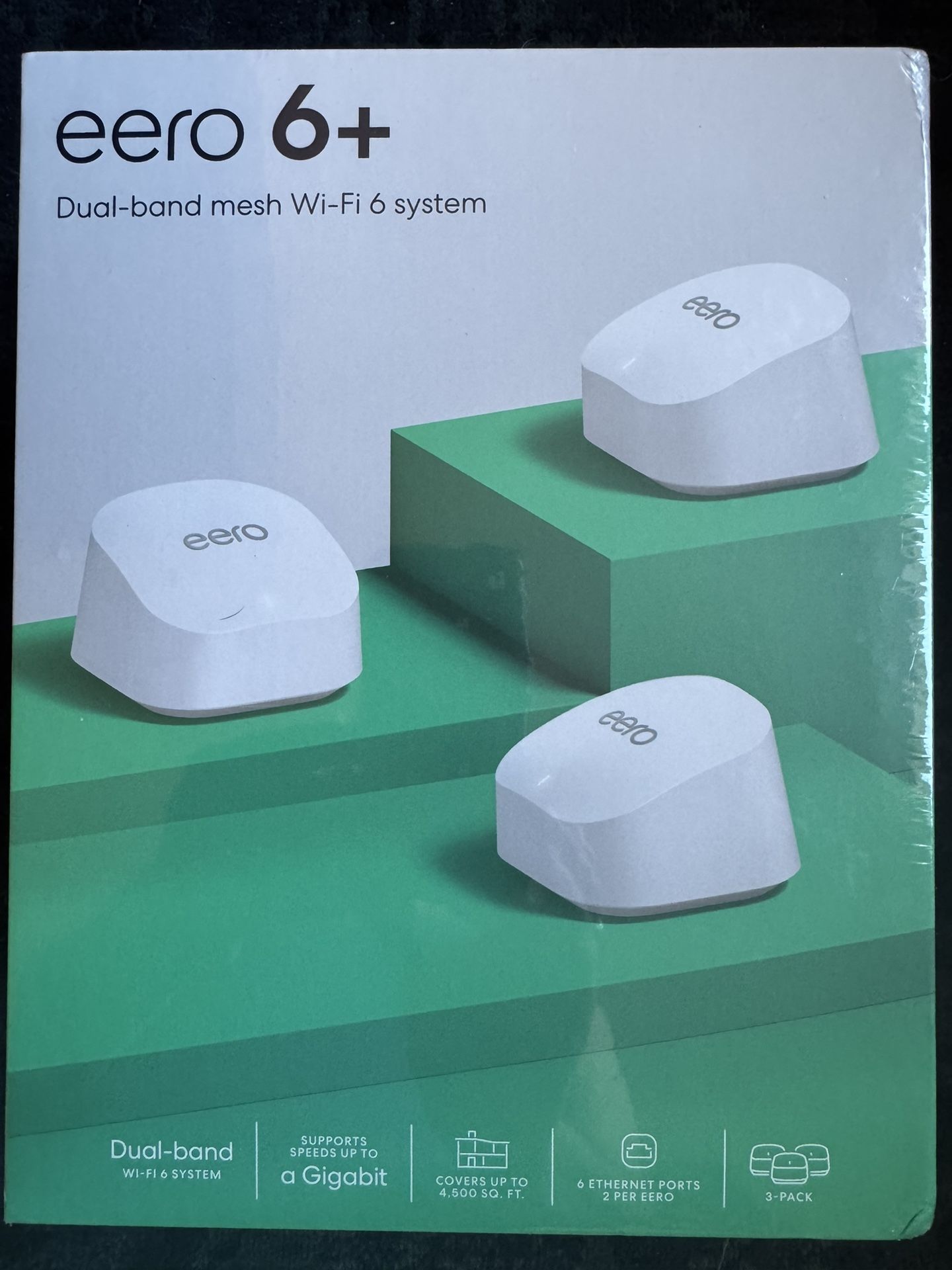 Eero 6+ Dual-band Mesh Wi-Fi 6 System NIB