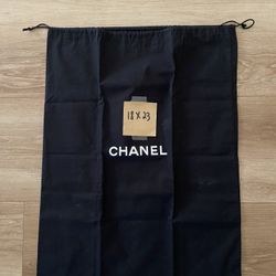 CHANEL BLACK DRAWSTRING DUSTBAG