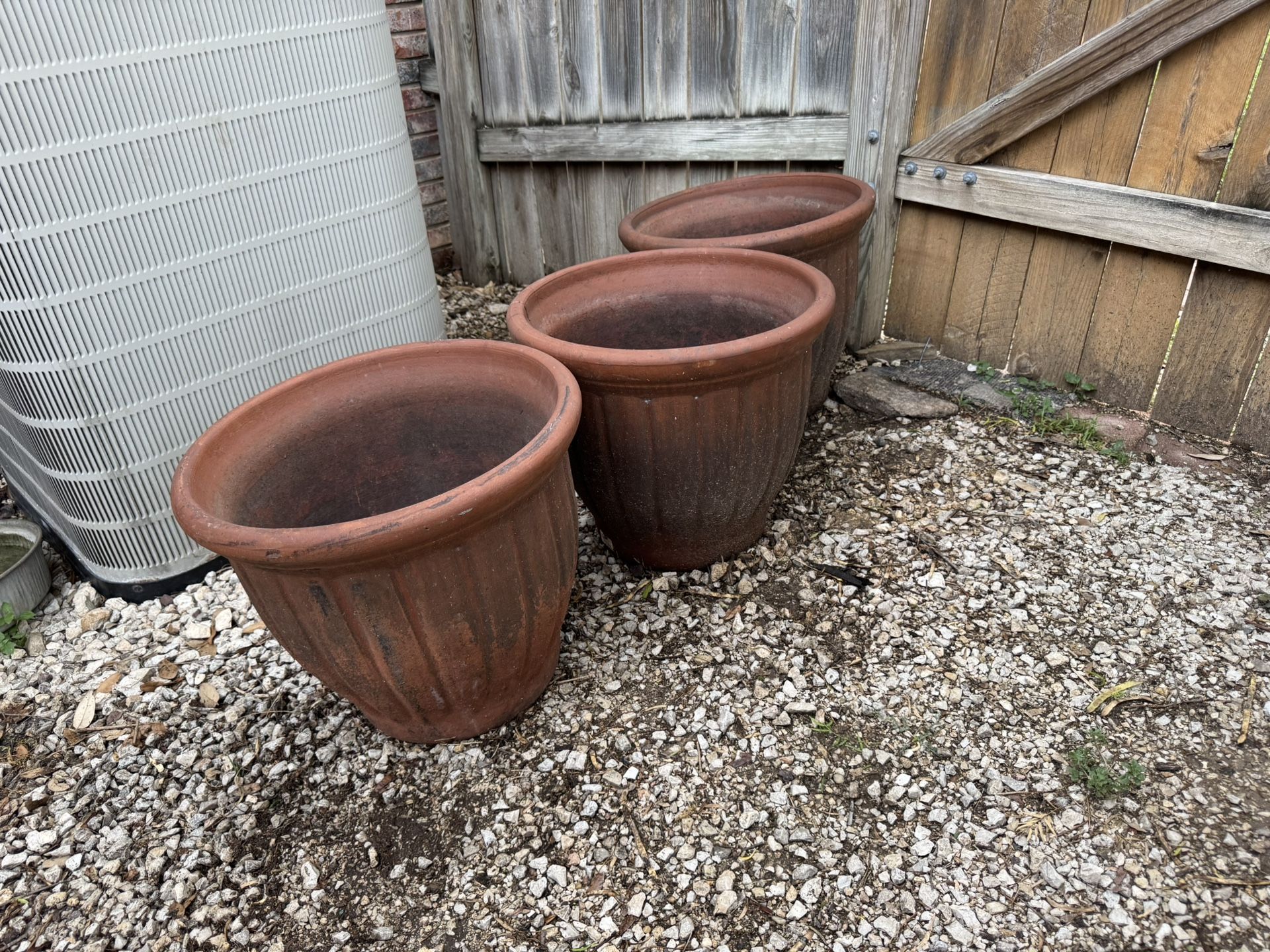 Assorted Clay Flower Pots- Size & Cost In Description