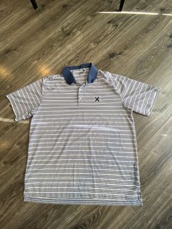 Ping Xavier university Blue and white striped polo shirt #golf 
