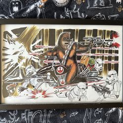 Framed Star Wars Chewbacca print