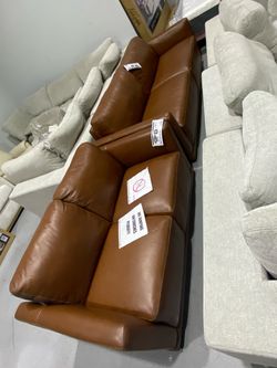 Colby Top Grain Leather Sofa & Loveseat Set $1,750