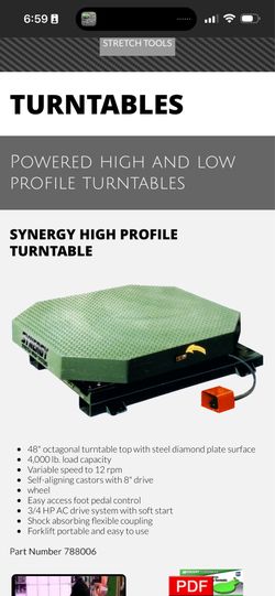 Wrapping turntable