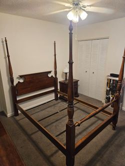 Vintage American Drew Inc Full Size 4 Poster Bedframe