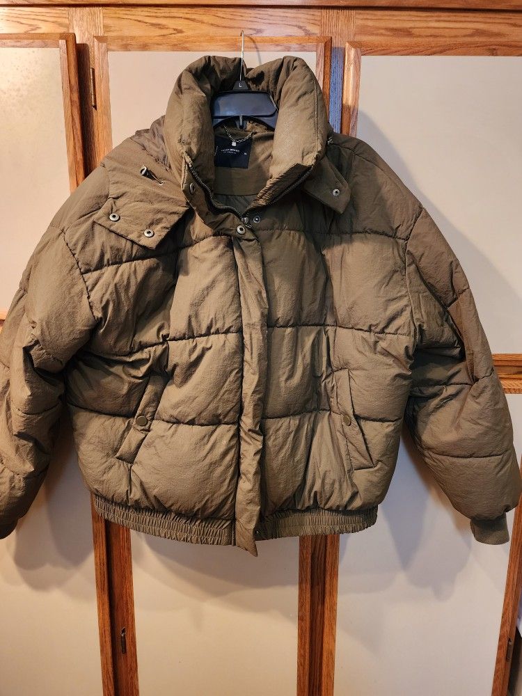 Lucky Brand Jacket Womens X-Large Green Puffer winter