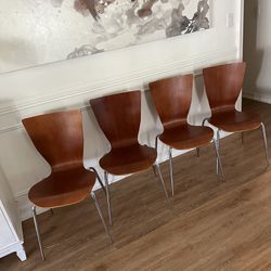 4 Mid Century Modern Dining Chairs 