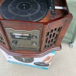 Stereo Vinyl Player Cd Player Radio Cassette Player