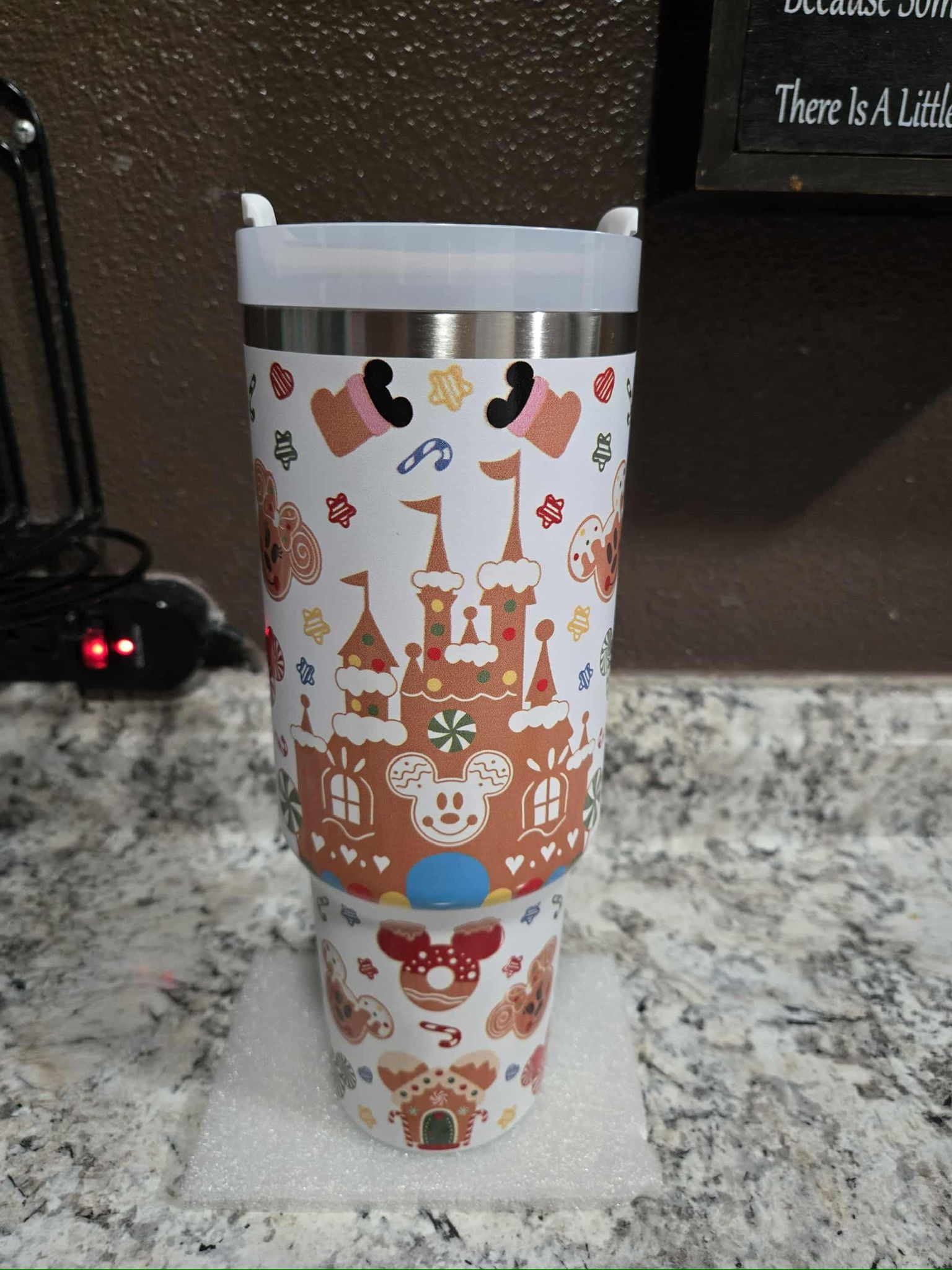 Mickey Mouse Gingerbread Tumbler 40oz New 