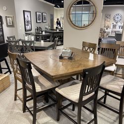 Dining Set Table With 4 Chairs & Bench