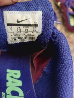 NWOT Nike Zoom Rival D Running Spikes Bordeaux Lime Size 8