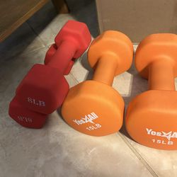 Set Of Dumbbells  In Great Conditions Must Go 