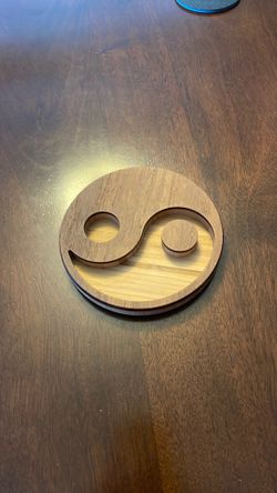 Yin Yang Carved Dish