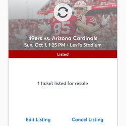 49ers Vs. Cards Oct 1