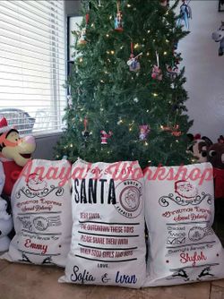 Santa christmas sacks / gift bags