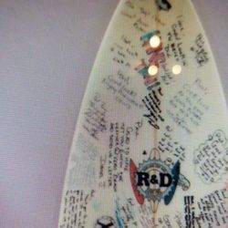 R & D Surfboard Lots Of Signatures