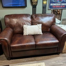 Leather Couch And Love Seat 