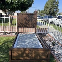 Twin Bed Frame With Tall Headboard 