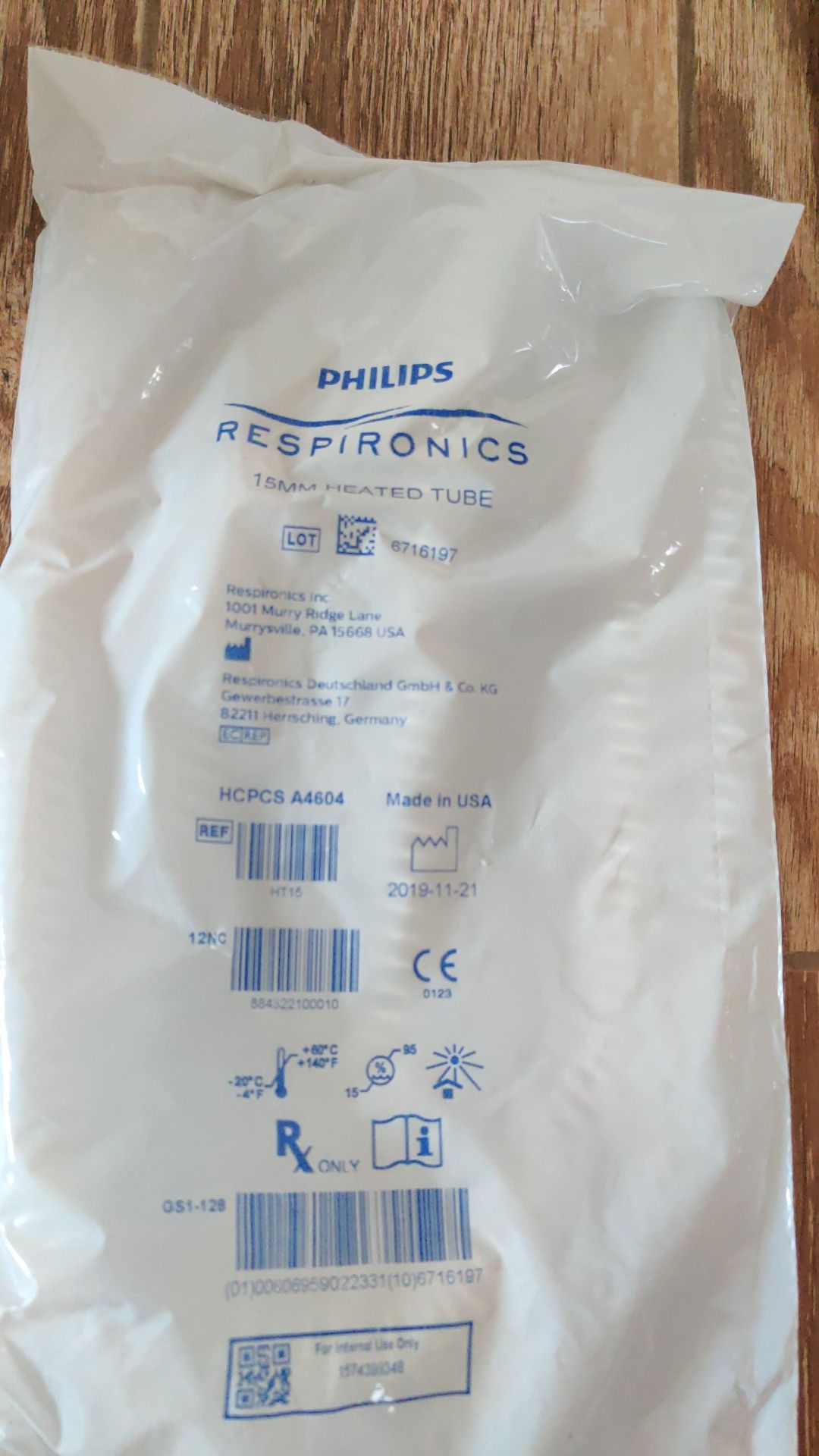 Philips Respironics 15mm heated CPAP Tube 3 pk