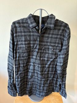 George Men's Plaid Flannel Button-Up Shirt