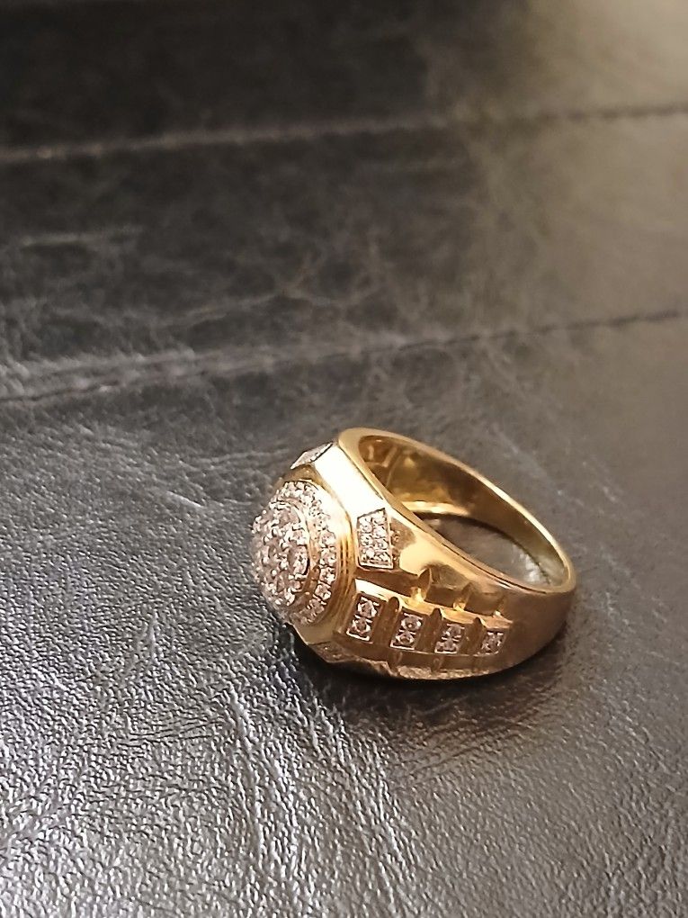 Men's Diamond 10k Gold Ring 