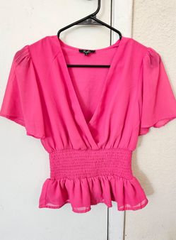 Hot Pink Peplum Top
