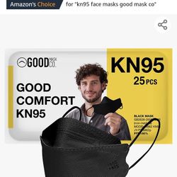 GOOD MASK CO. Good Comfort KN95 Face Mask, Disposable KN95 Face Mask, Folding, Comfortable Face Masks, Bulk Face Masks