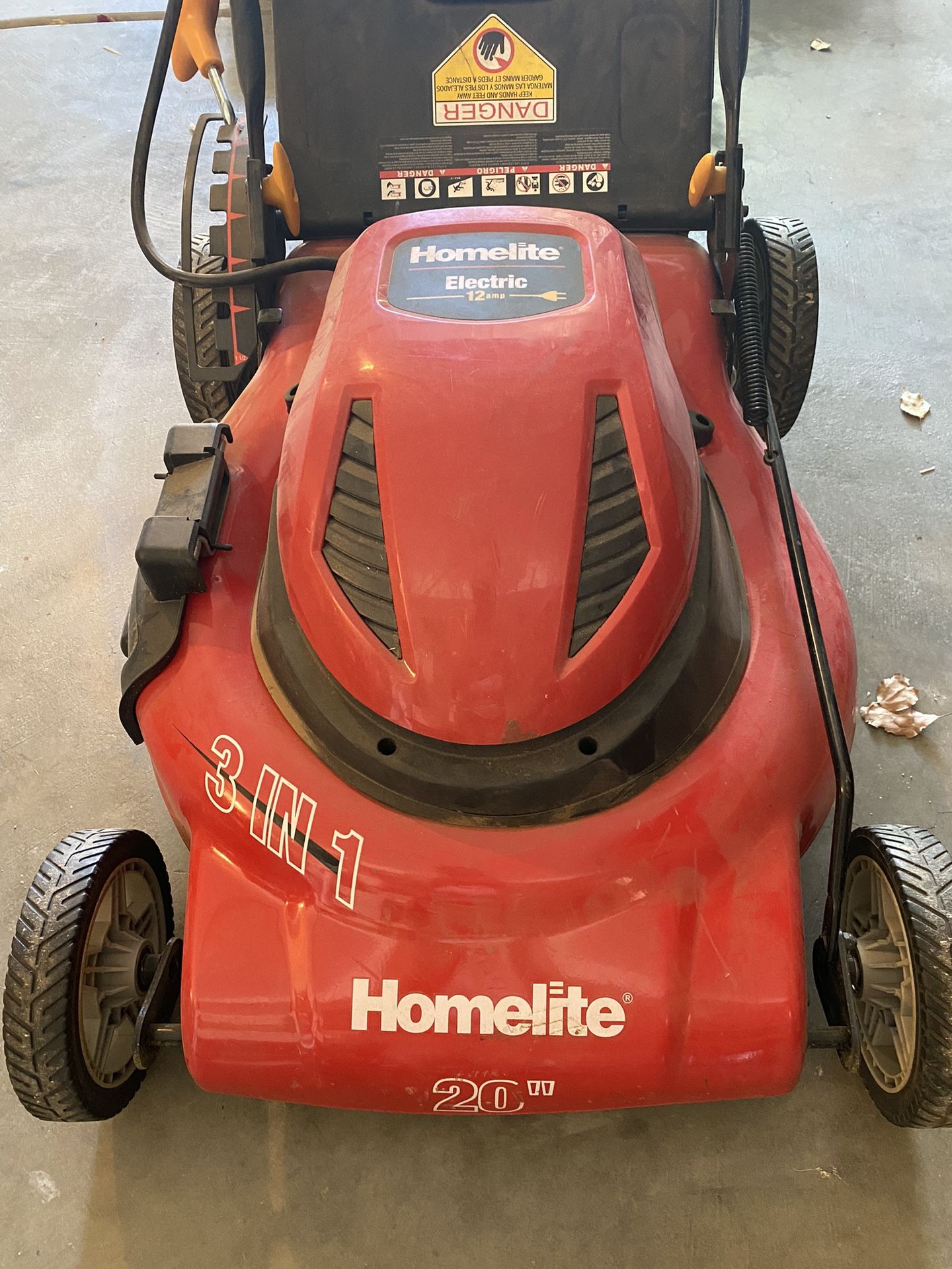 Homelite Electric 12 Amp 3 in 1 Lawn mower