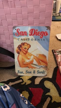 Metal tin sign