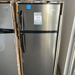 PREMIUM LEVELLA PRF7360HS – 7.3 Cu Ft Top Freezer Refrigerator (Stainless Steel, 21” Width) 💲 $319 (Was $599)