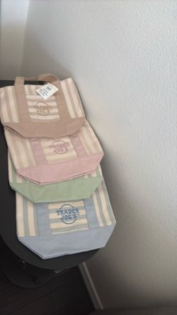 Trader Joes Mini Tote Bags - Full Set (All 4) - THE BRAND NEW SUMMER EDITION