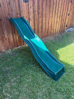 Green 7 foot Outdoor Playground Slide
