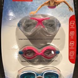 3 Pack Speedo Junior Swim Goggles