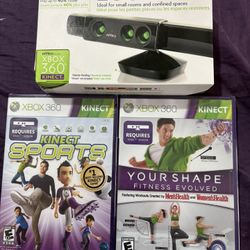 Xbox 360 Zoom &  2 New Kinet Games