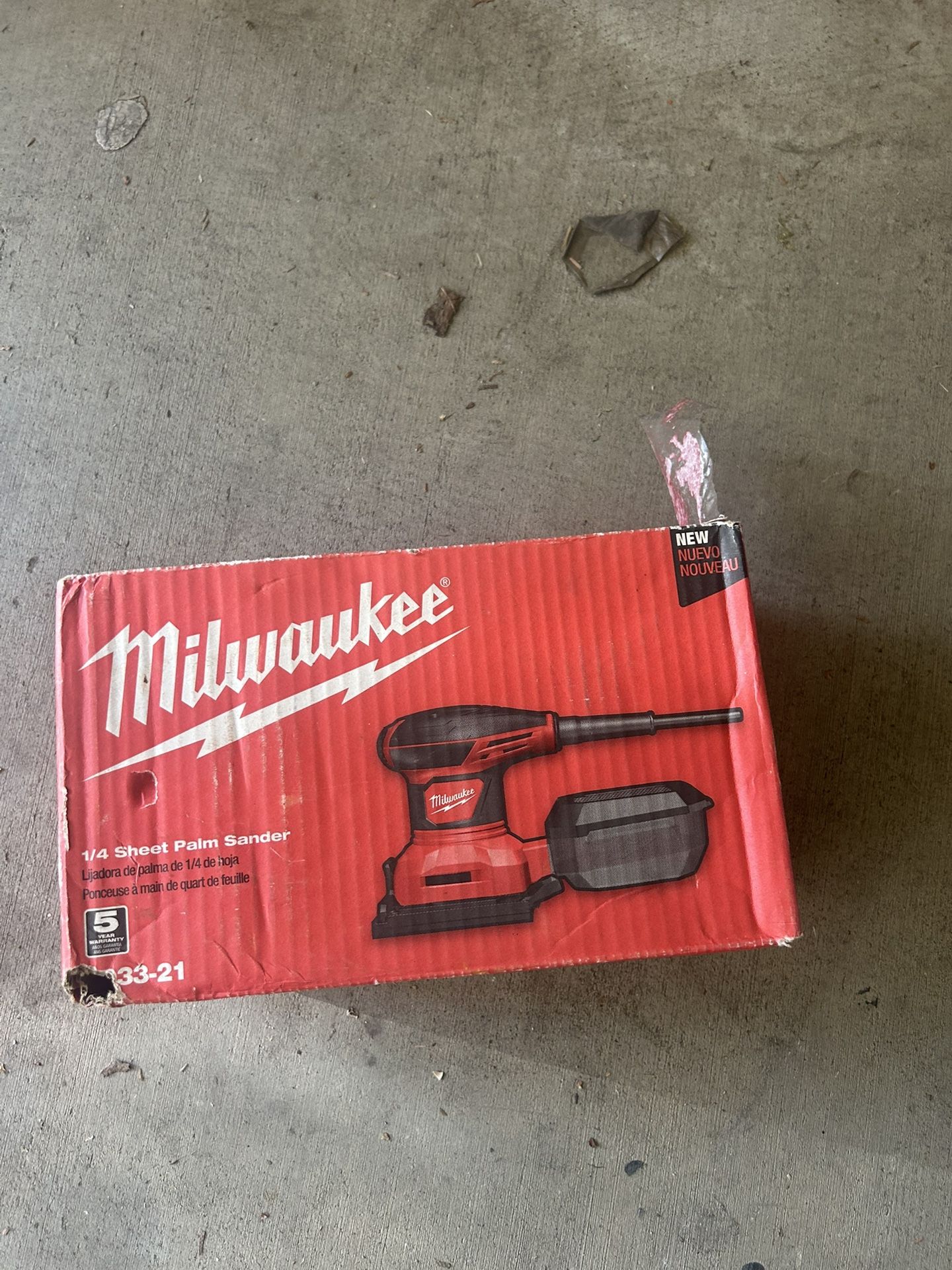 Milwaukee Sheet Palm Sander Red Cord