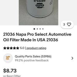 Filter ProSelect 21036 NAPA