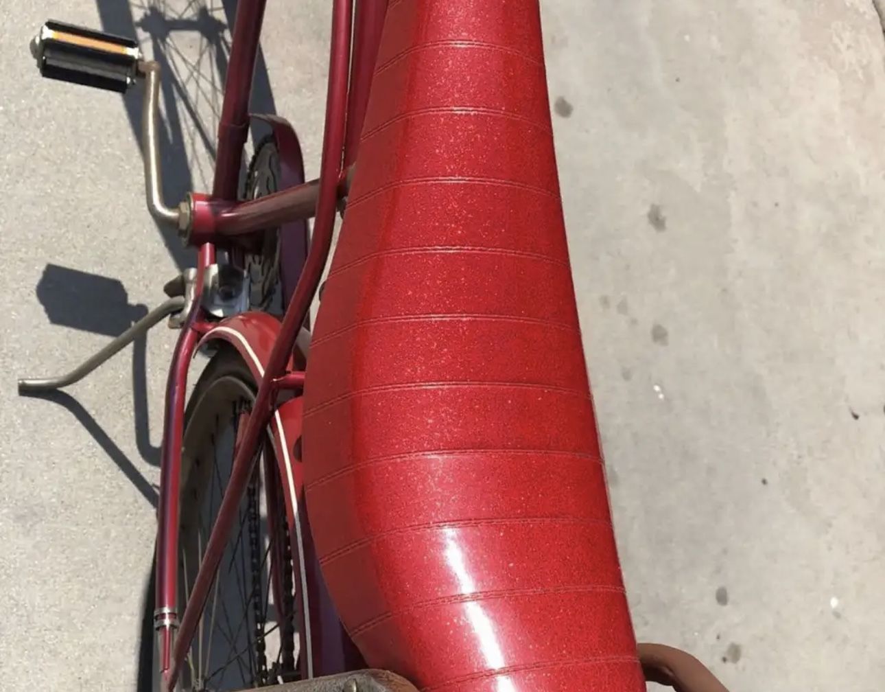red banana seat bike