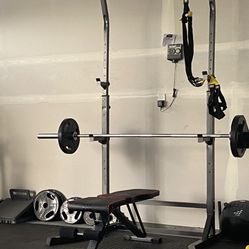 Bench, Squat, And Pull Up Rack