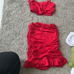 2piece Set - Top And Skirt