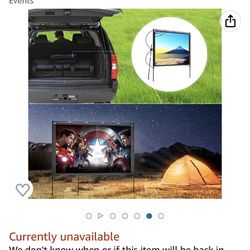 portable outdoor projection movie screen 