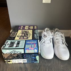 Size 14 - adidas Dame 8 Admit One - Cloud White