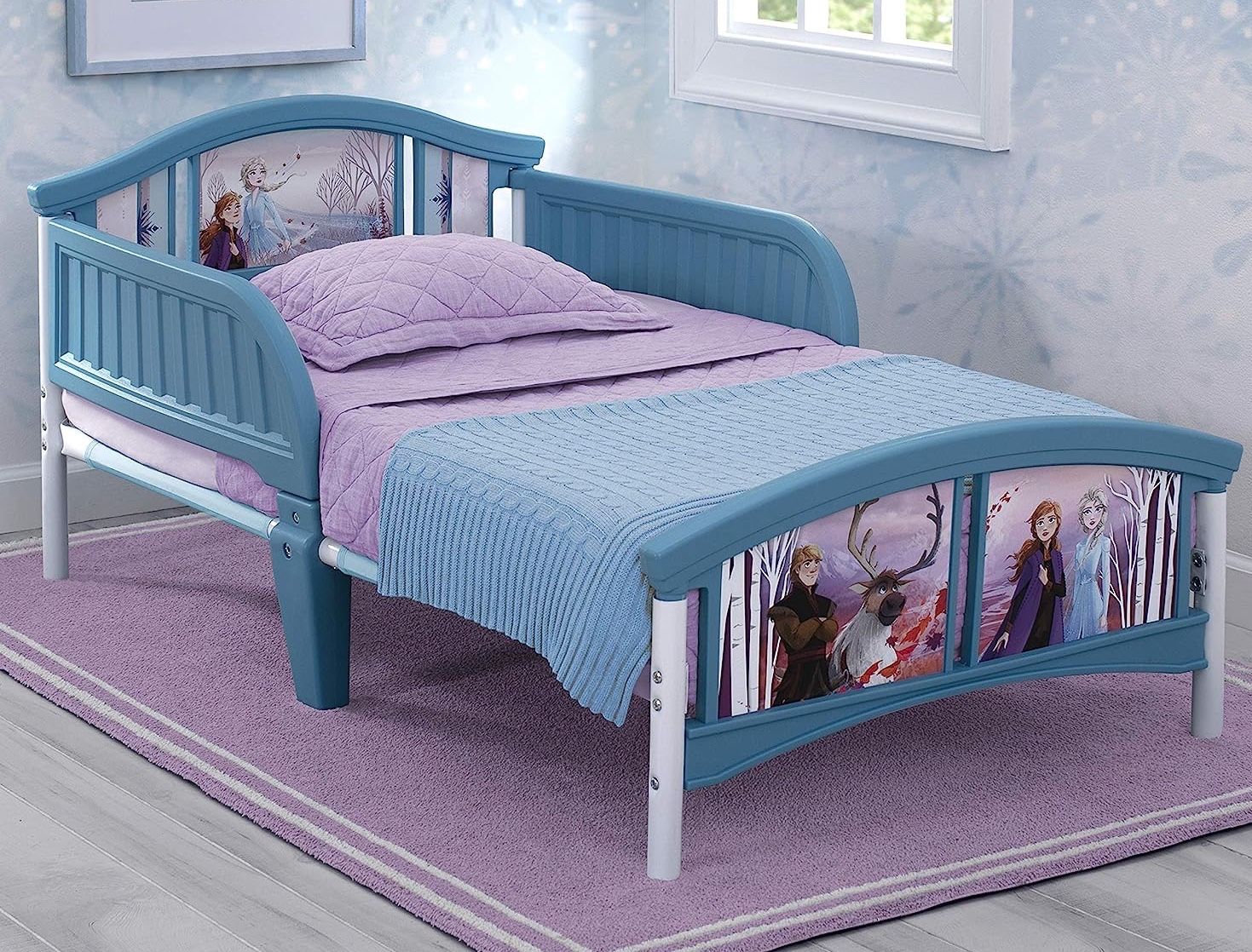 NEW Disney Frozen II Toddler Bed Frame & Mattress Twinkle Galaxy ! for Sale in Kennesaw, GA