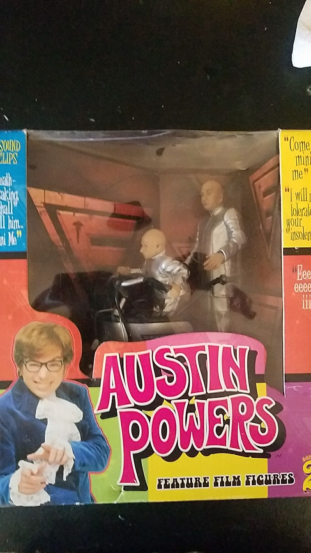 Austin Powers series 2 dr. Evil and Mini-Me with the mini mobile McFarlane Toys