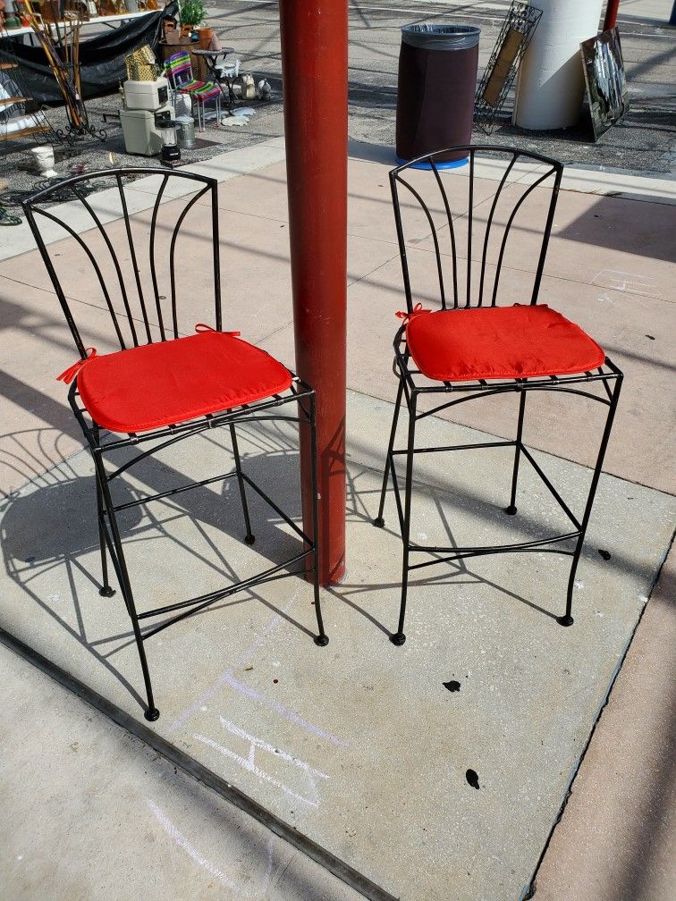 Wrought iron bar stools
