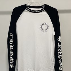 Chrome Hearts Replica White&Black Long Sleeve Pocket T-Shirt Logo Mens S L XL 
